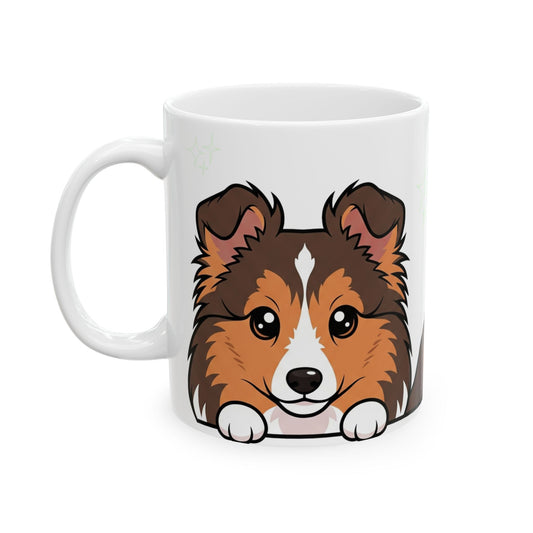 Sheltie Peek-a-Boo Mug | Best Sheltie Daddy Gift