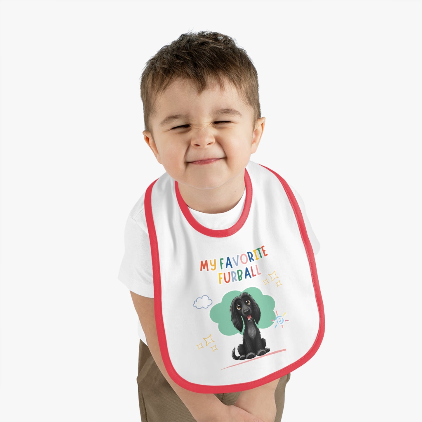 Afghan Hound Favorite Furball Baby Bib