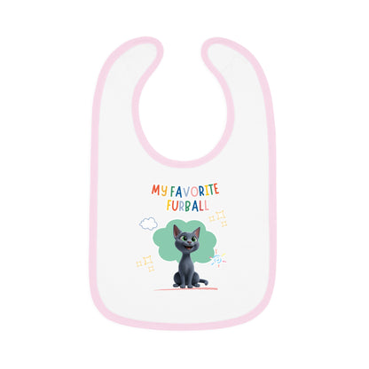 Shorthair Gray Cat Favorite Furball Baby Bib