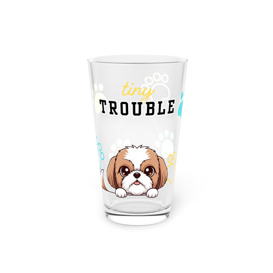 Shih Tzu Tiny Trouble Pint Glass