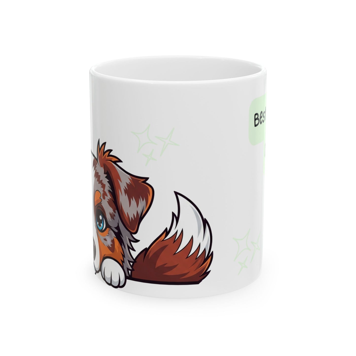 Australian Shepherd Peek-a-Boo Mug | Best Aussie Daddy Gift