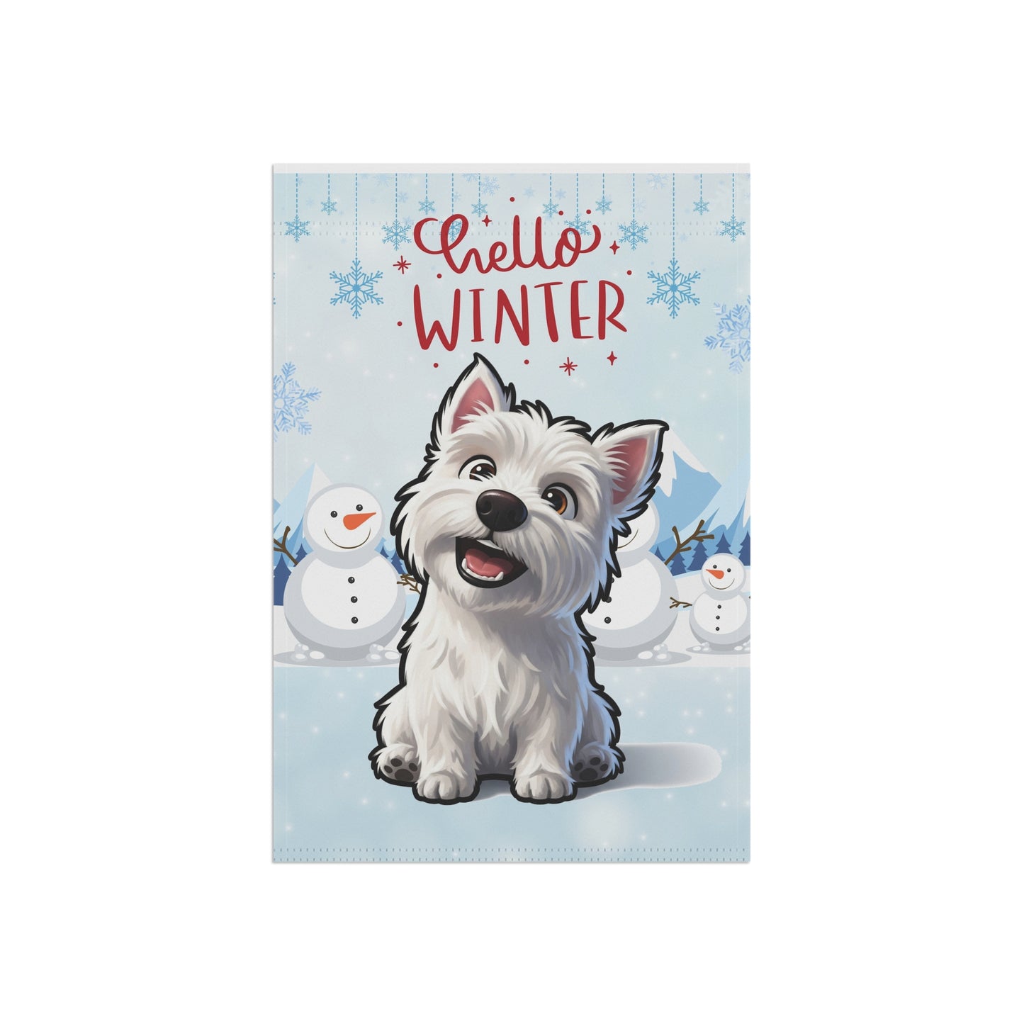 Westie Hello Winter Garden Banner