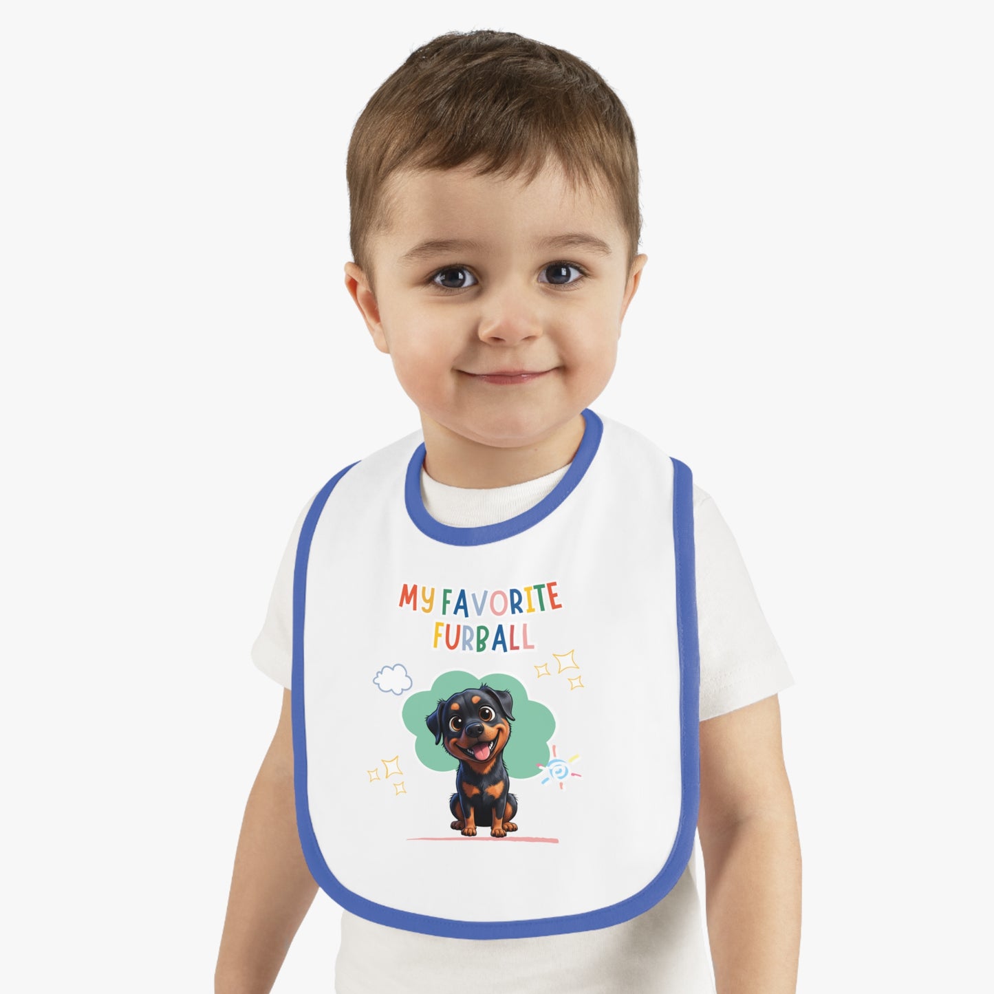 Rottweiler Favorite Furball Baby Bib