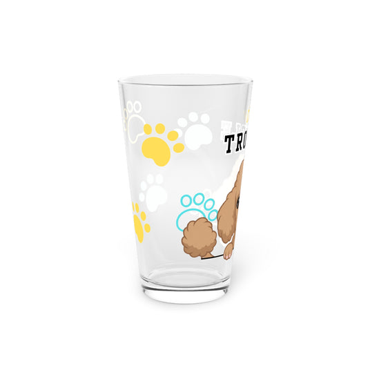 Poodle Tiny Trouble Pint Glass