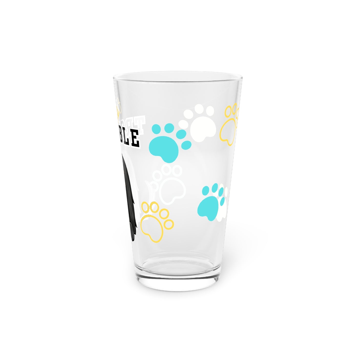 Afghan Hound Tiny Trouble Pint Glass