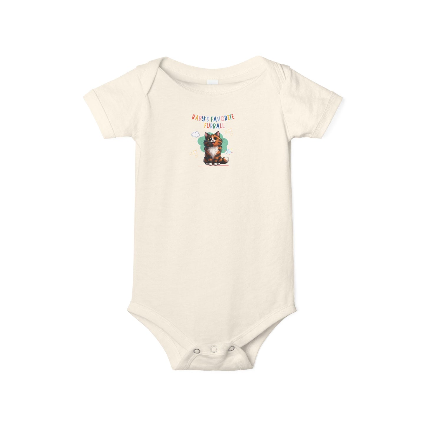 Long hair tortoiseshell cat Favorite Furball Onesie