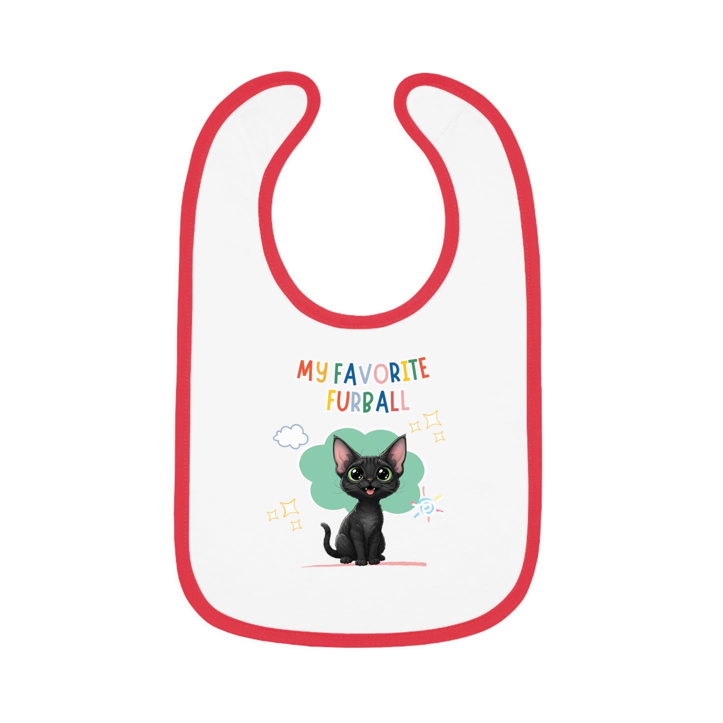 Devon Rex Favorite Furball Baby Bib