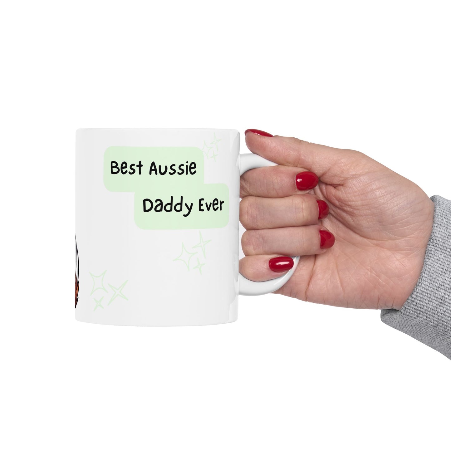 Australian Shepherd Peek-a-Boo Mug | Best Aussie Daddy Gift