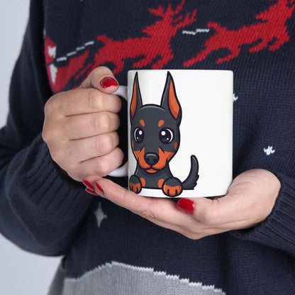 Doberman Peek-a-Boo Mug | Best Doberman Mama Gift