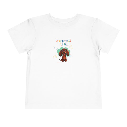 Dacshund Favorite Furball Toddler Tee