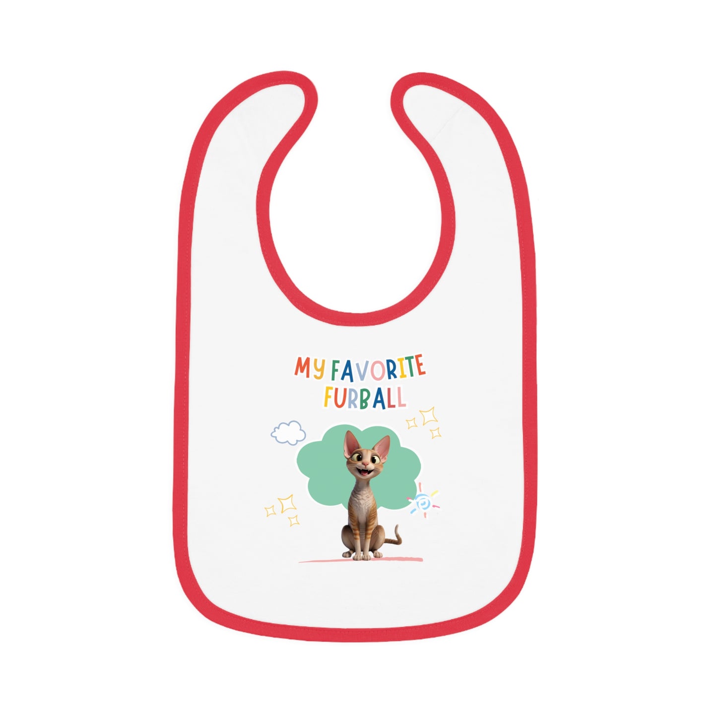 Devon Rex Favorite Furball Baby Bib